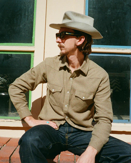 Houndstooth Flannel-Moss