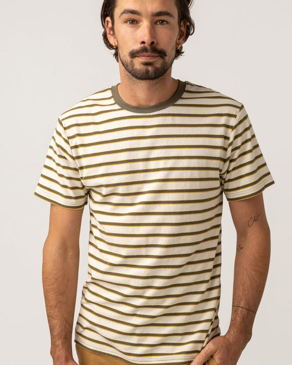 Vintage Stripe SS T-Shirt - Natural