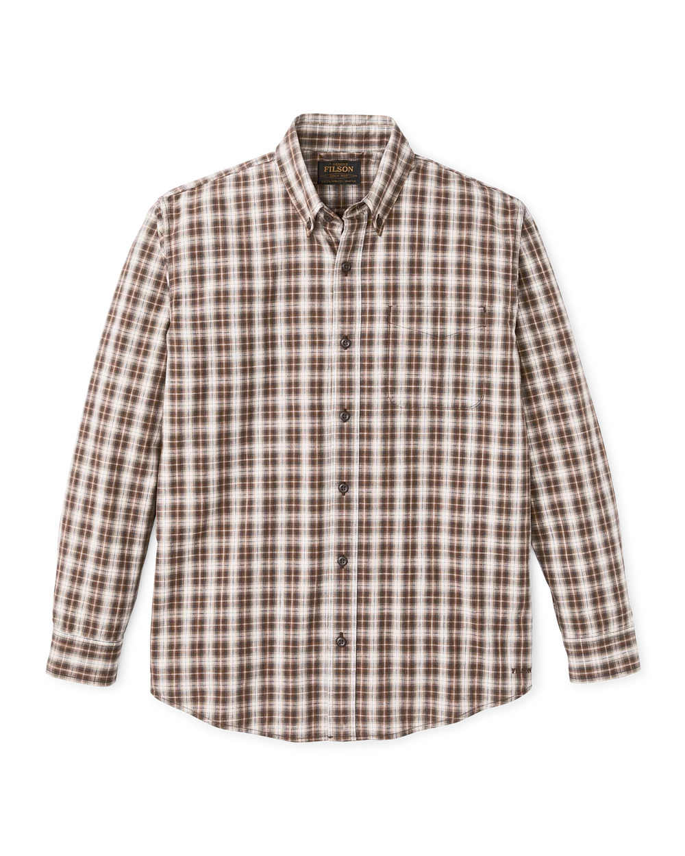 Chambray Button-Down Shirt -Cascade Plaid