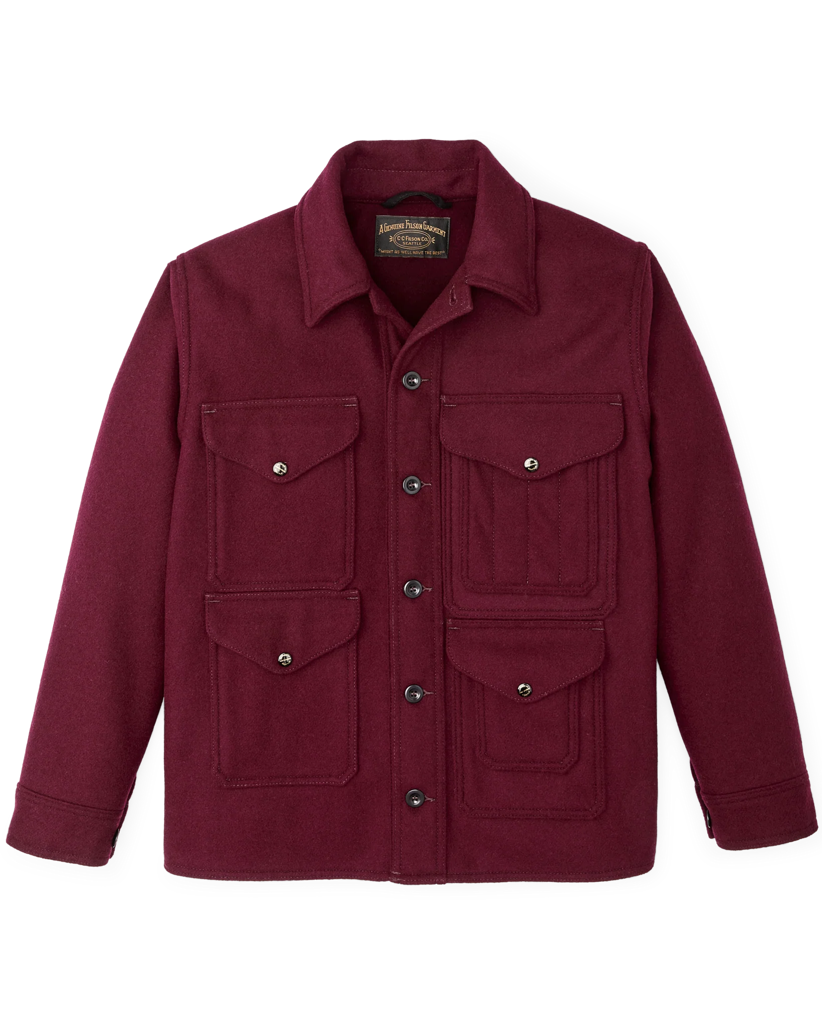 1940s Mackinaw Wool Cruiser Jacket - Wine