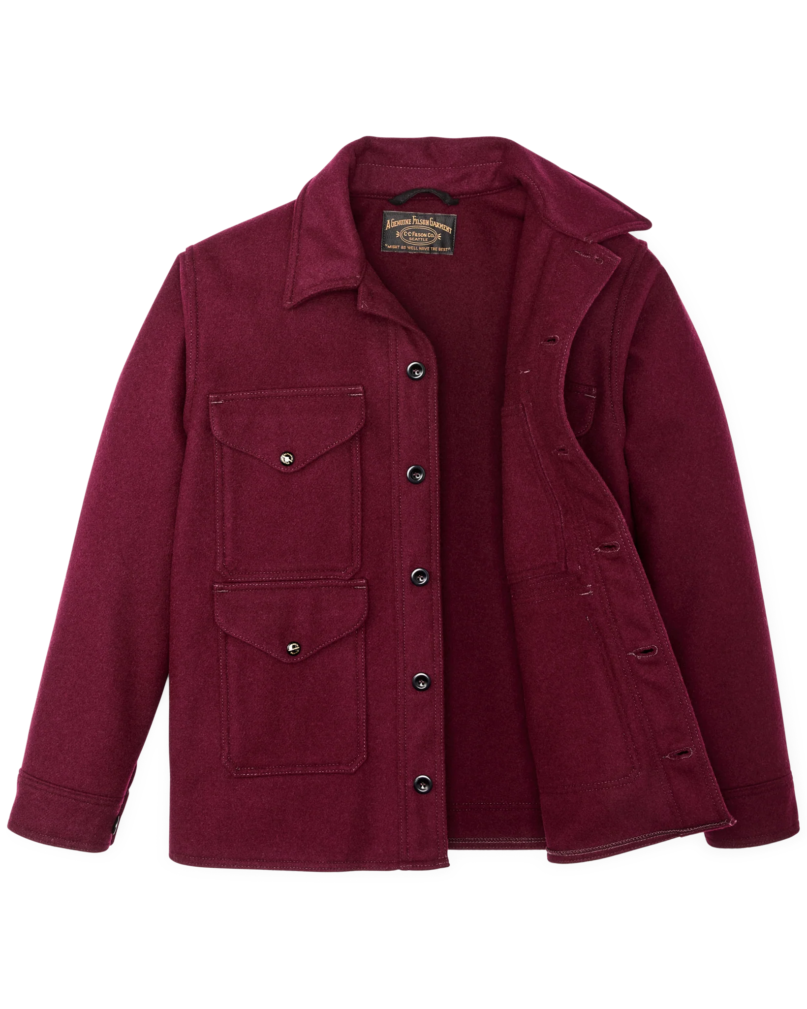 1940s Mackinaw Wool Cruiser Jacket - Wine