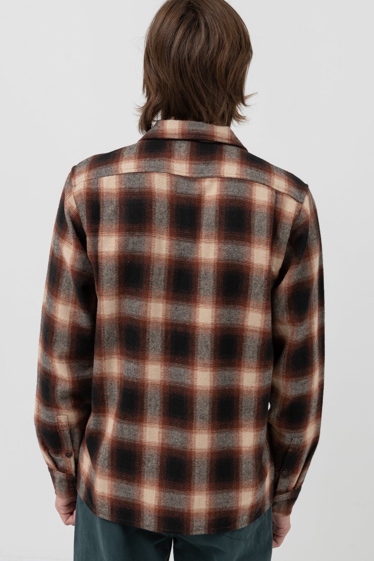 Plaid Ls Flannel - Rust