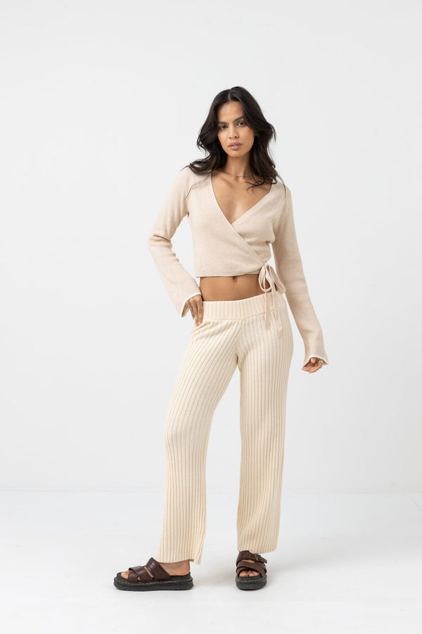 Ballet Wrap Top - Oatmeal