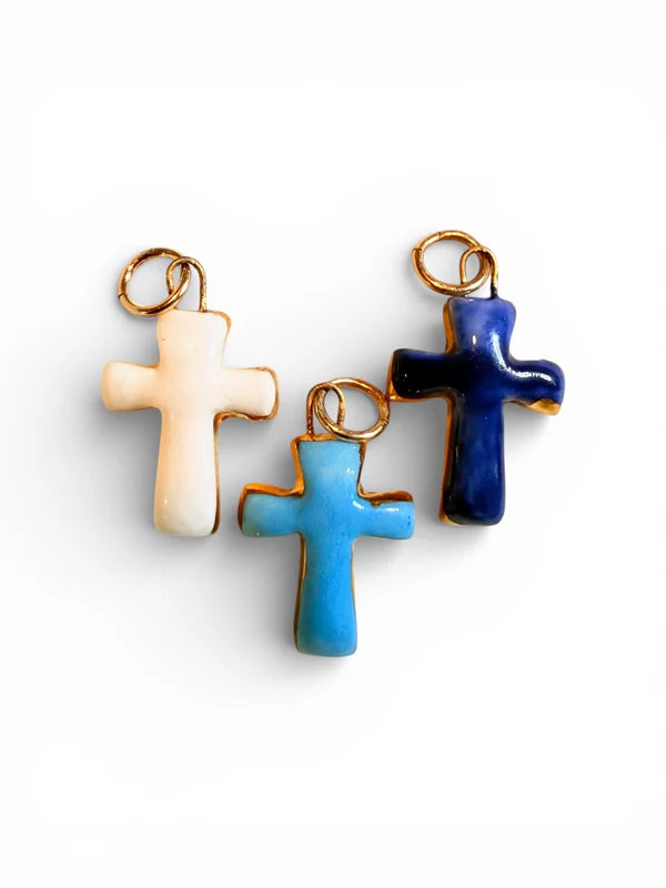 Cross Shape Charm - White