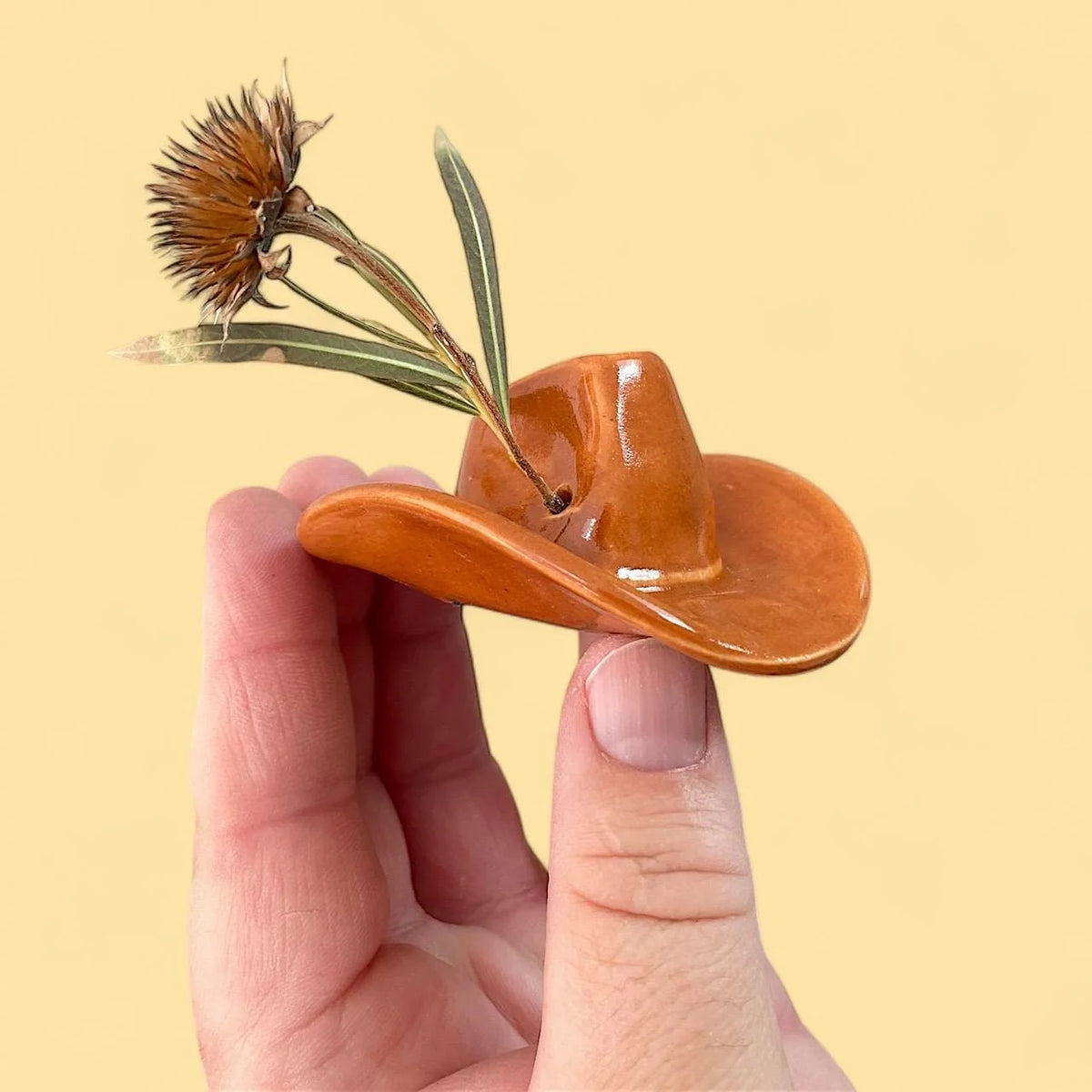 Ceramic Cowboy Hat Decor: Western Home Accent