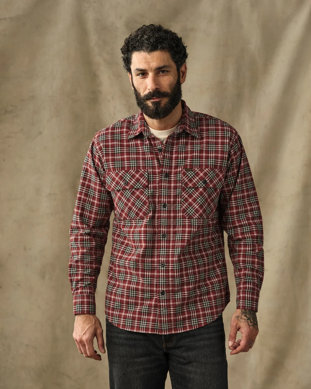 Field Flannel Shirt-Russet Red Plaid