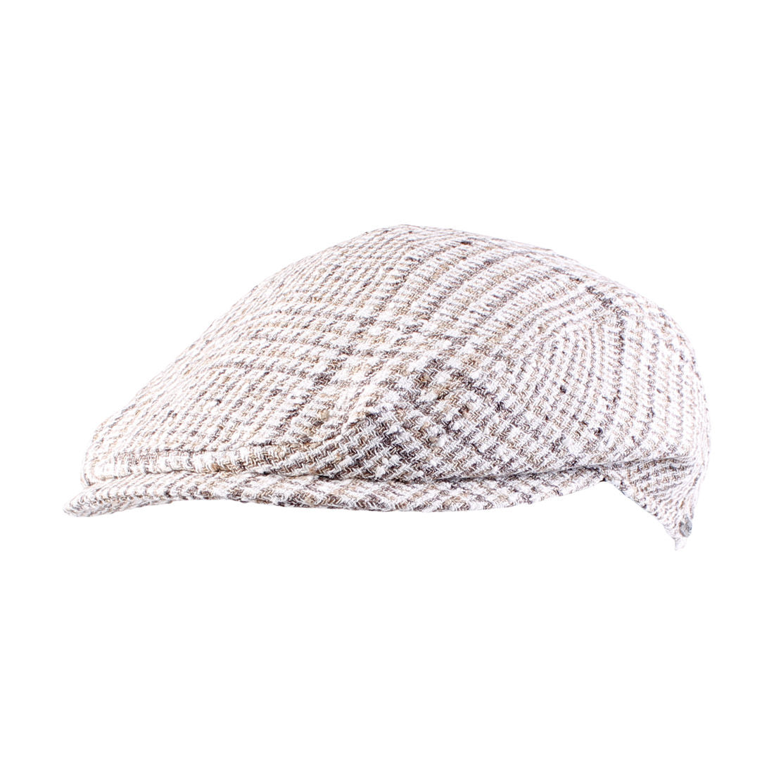 Ivy Slim Cap in Soft, Rustic Chheck - Light Brown