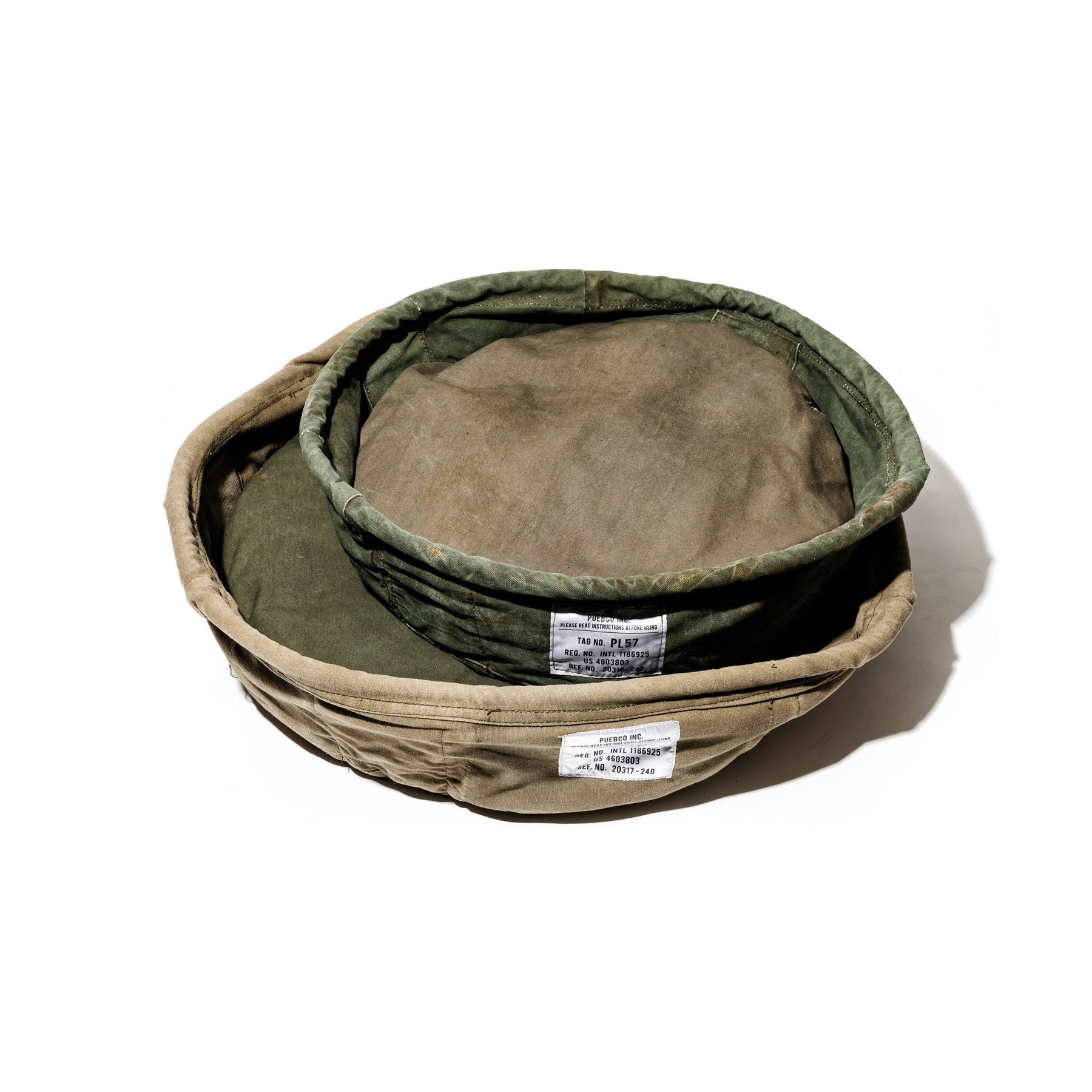 VINTAGE TENT FABRIC PET BED / Large