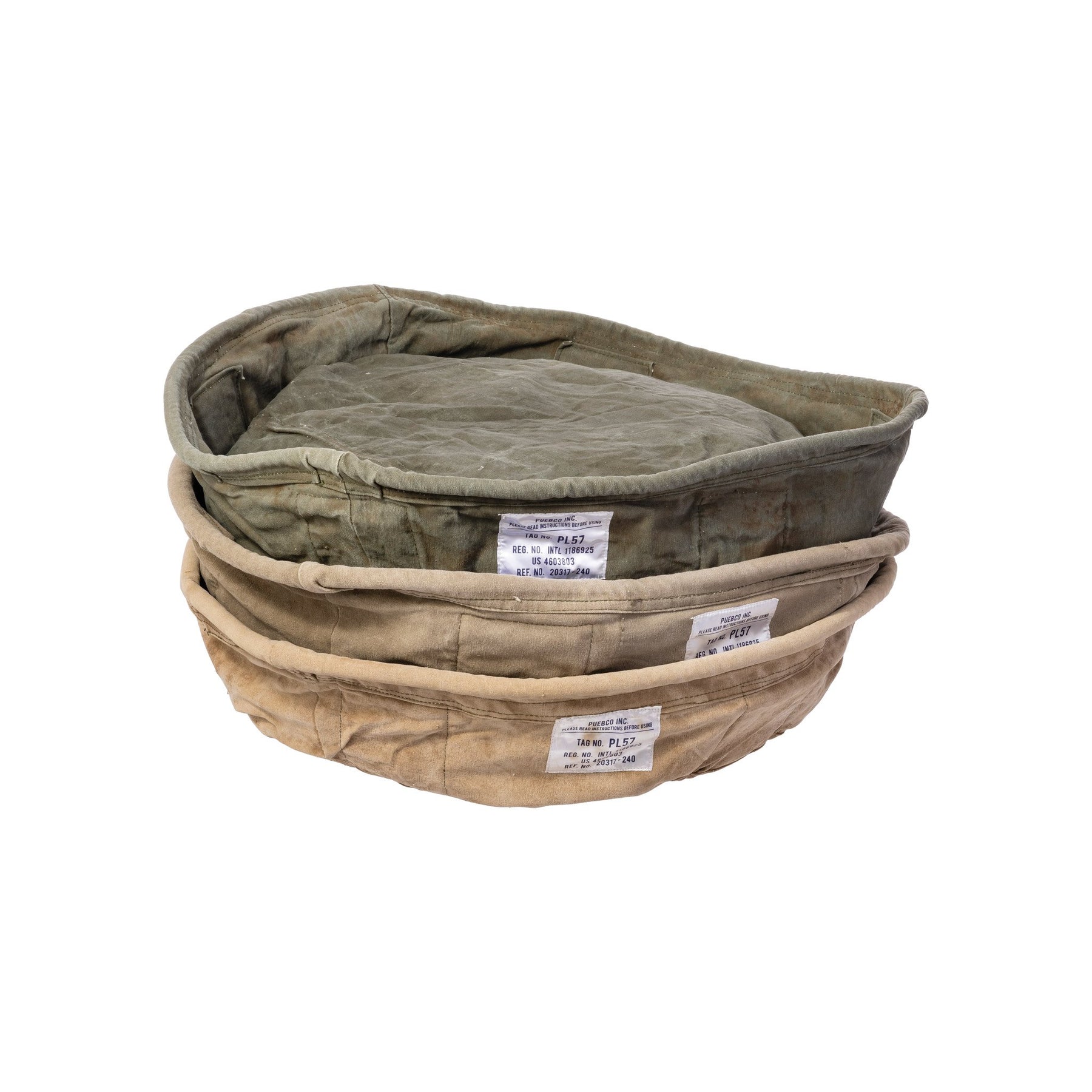 VINTAGE TENT FABRIC PET BED / Large