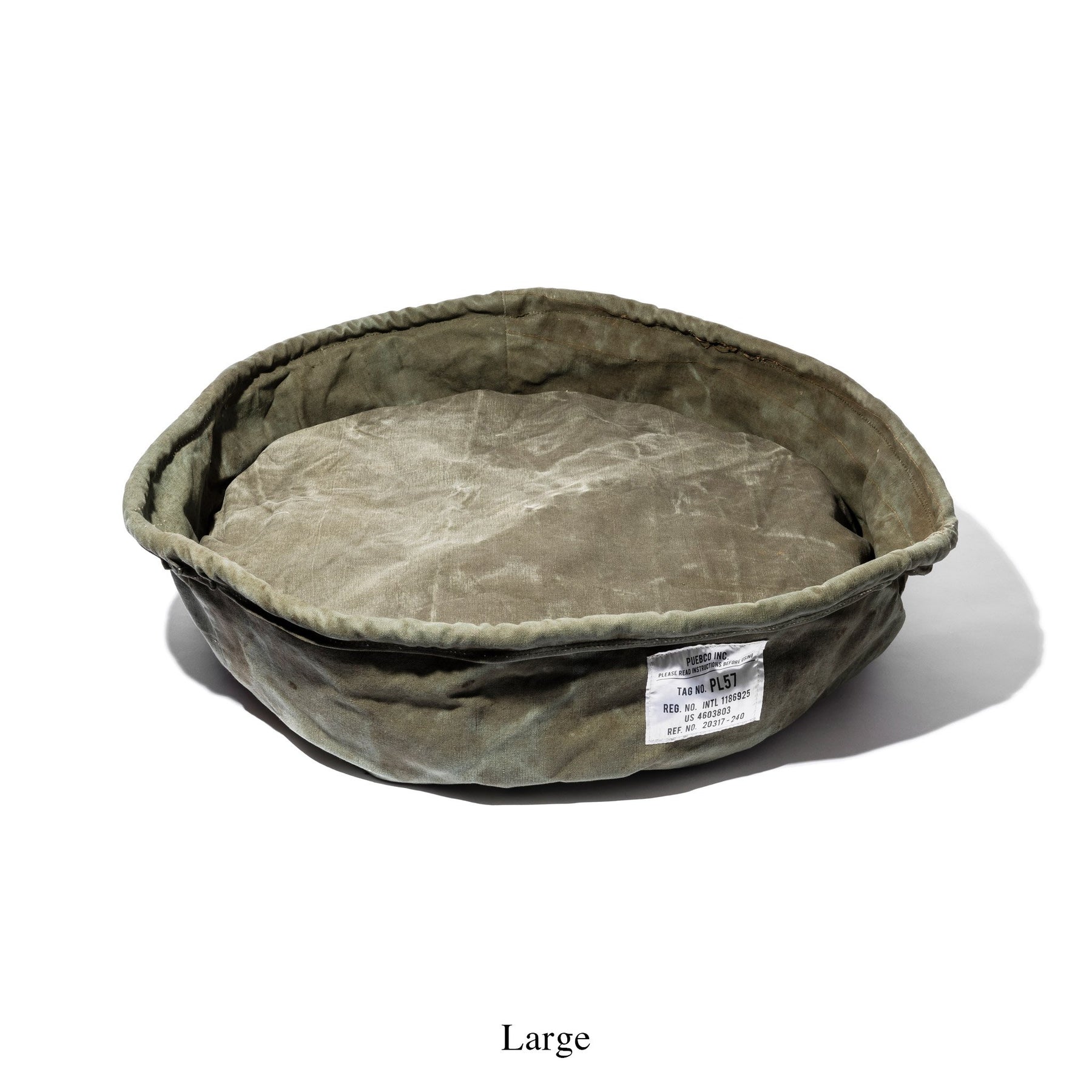 VINTAGE TENT FABRIC PET BED / Large