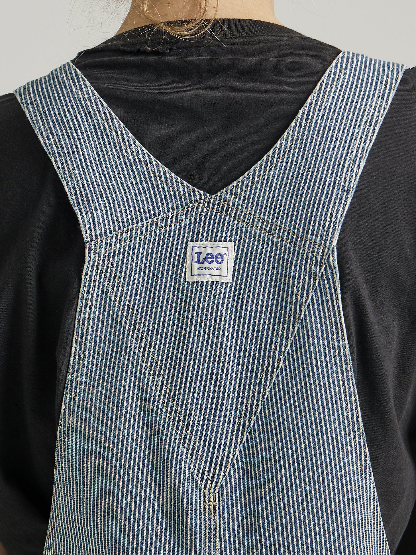 WOMEN'S BIB OVERALL IN RAILROAD STRIPE