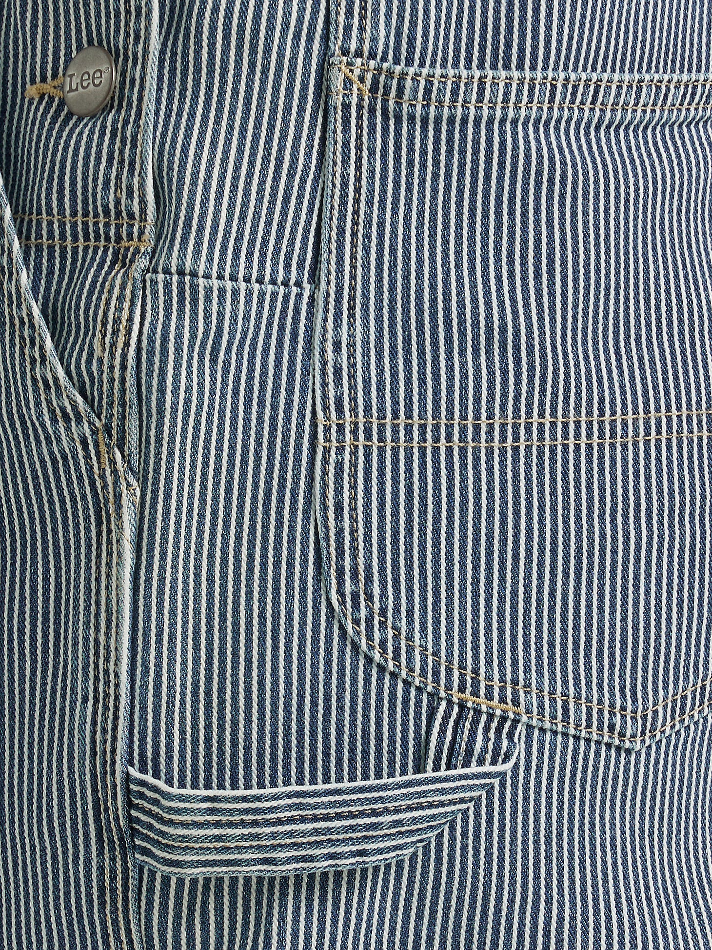 WOMEN'S BIB OVERALL IN RAILROAD STRIPE