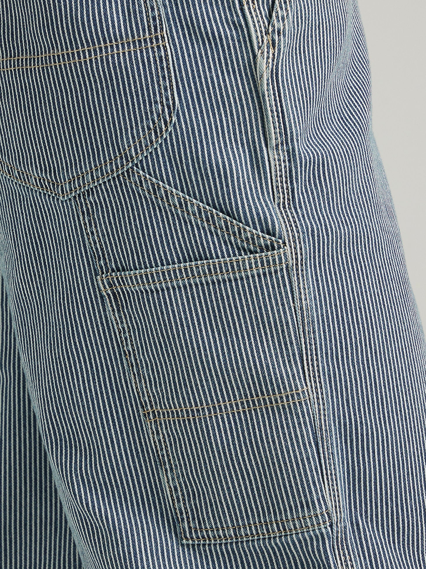 WOMEN'S BIB OVERALL IN RAILROAD STRIPE