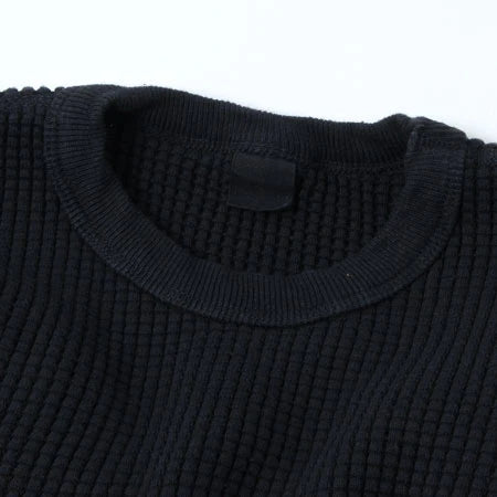 BIG WAFFLE T-SHIRT - BLACK