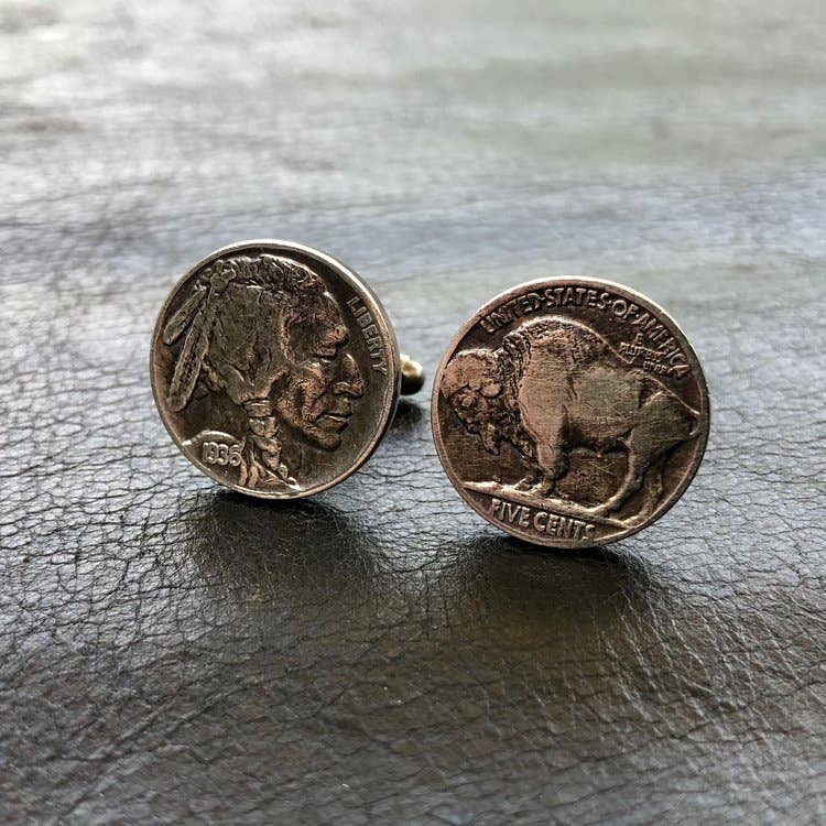 Buffalo Nickel Cuff Links