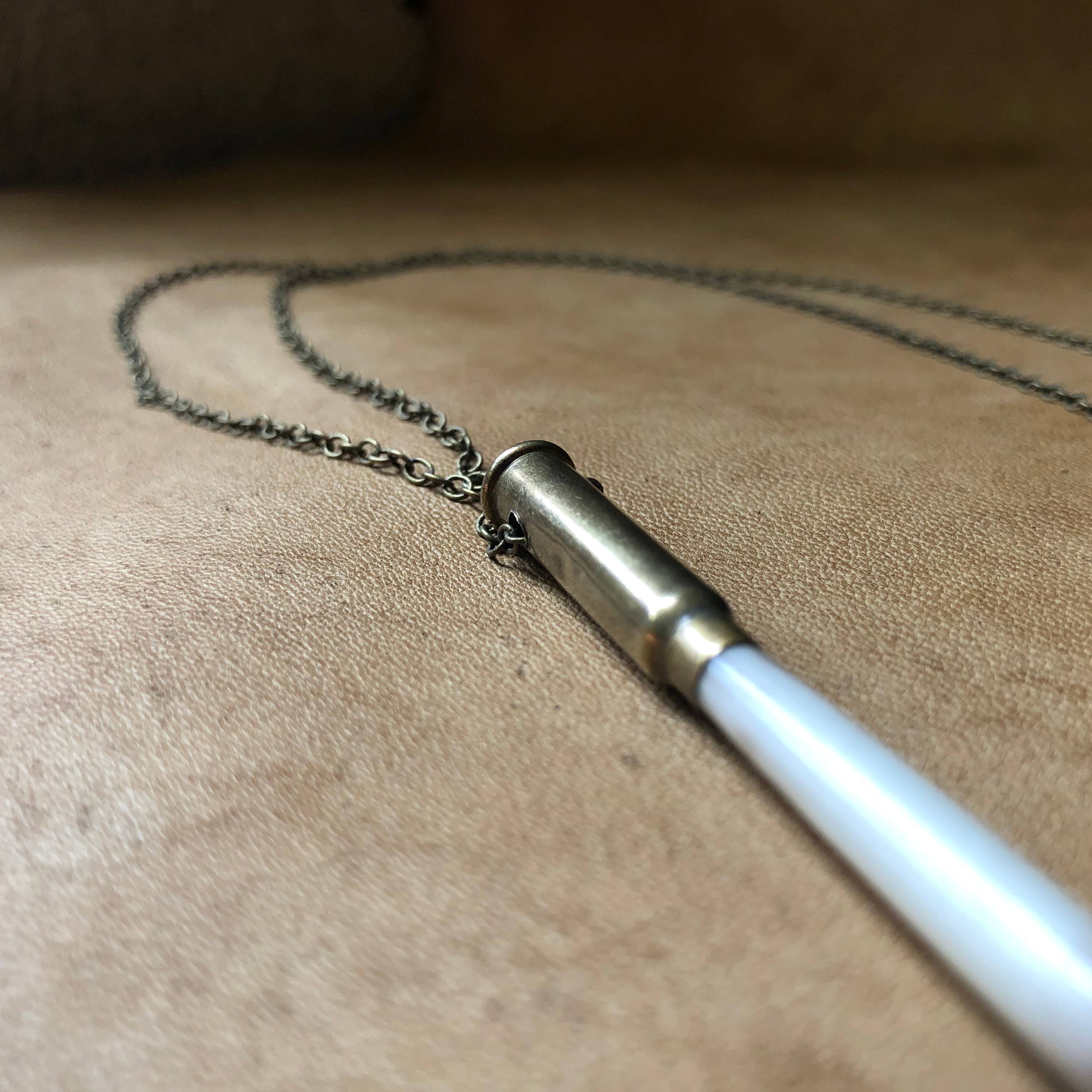 Porcupine Quill In Bullet Necklace, Black/Brown & Ivory