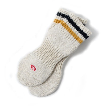 UES Sneaker Socks-White/Navy/Yellow
