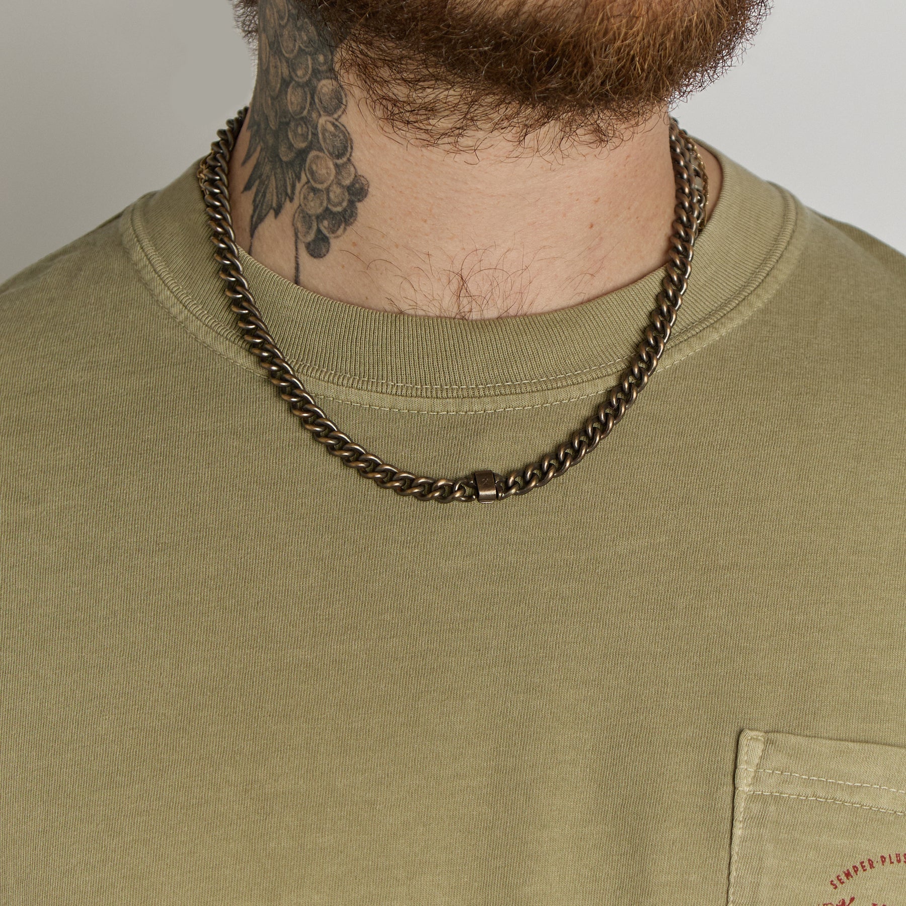 Classic Neck Chain/Brass/Work Patina/20"