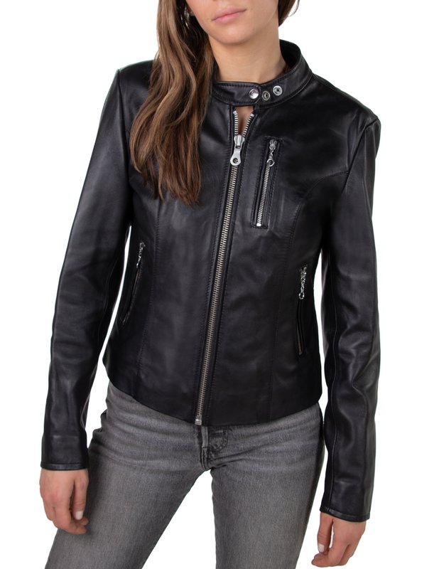 Women's Lambskin "Cafe" Leather Jacket