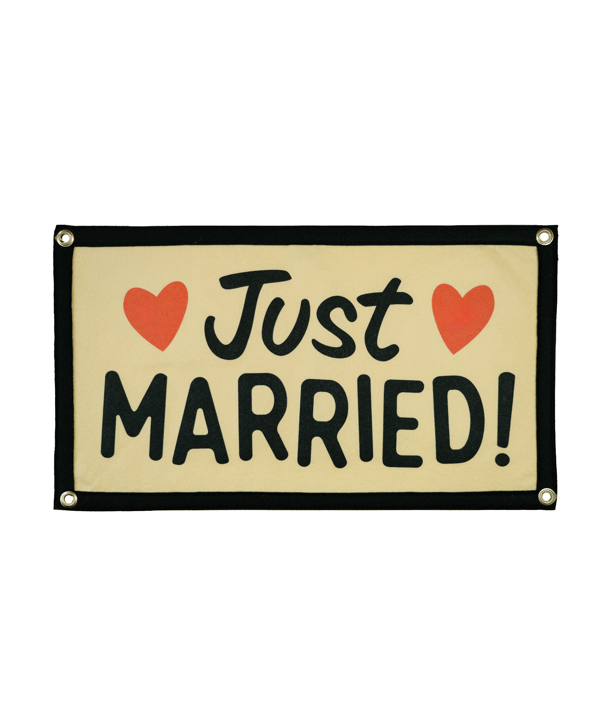 Just Married Camp Flag