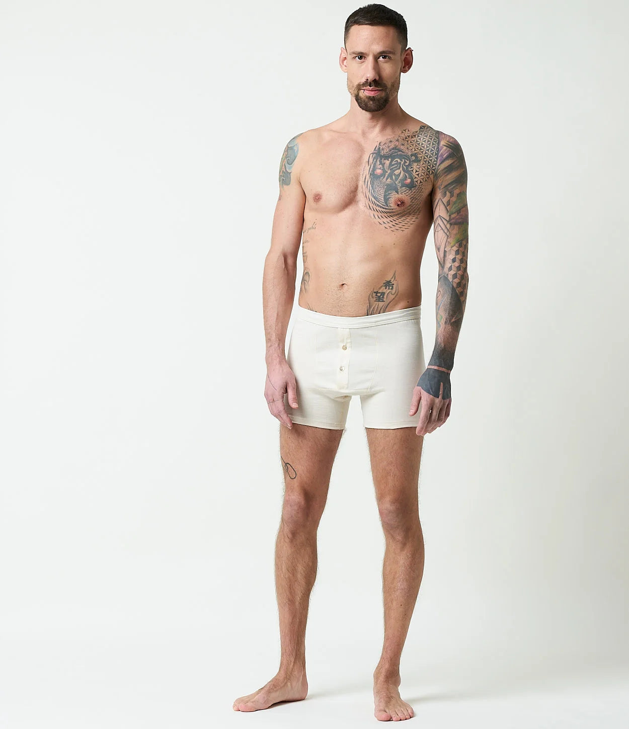 255 Loopwheeled Midweight Button Fly Boxer