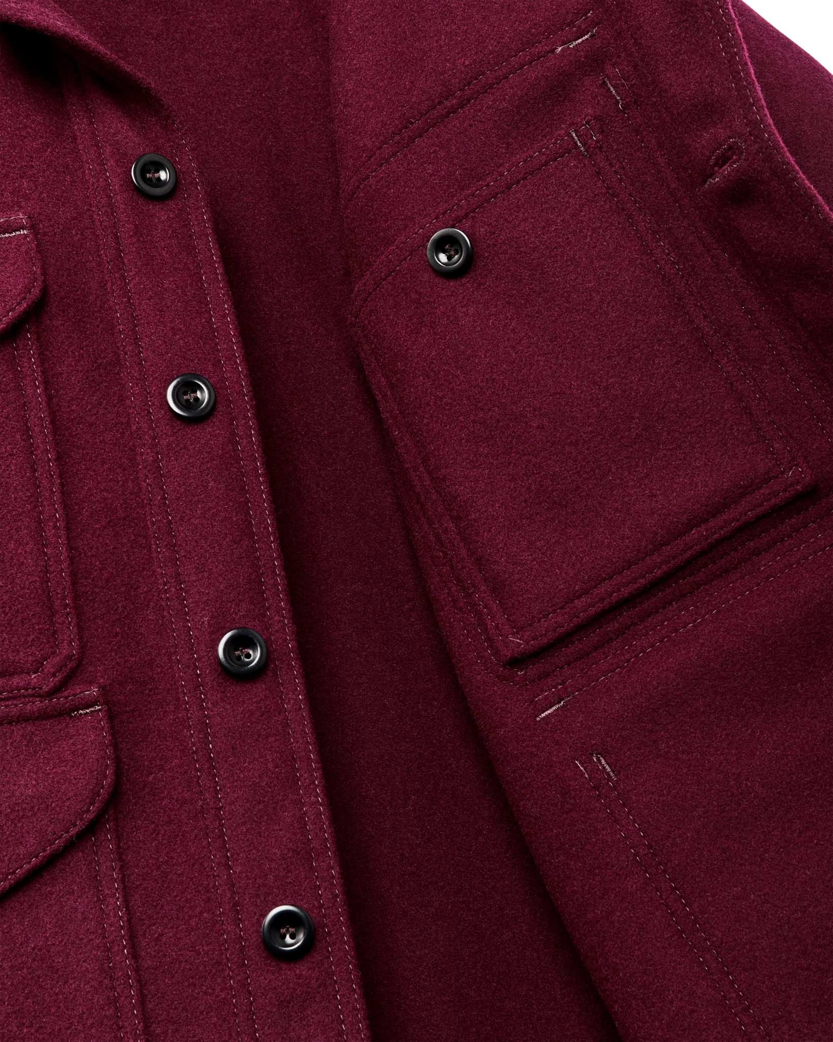 1940s Mackinaw Wool Cruiser Jacket - Wine