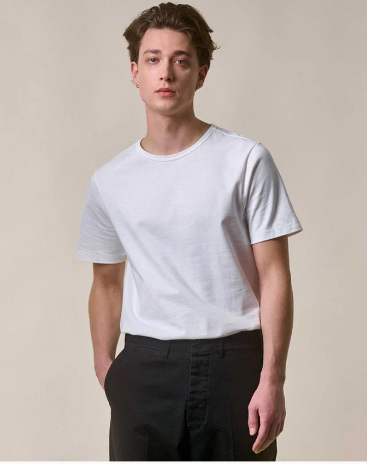 215 Loopwheeled Classic Fit Midweight T-Shirt-White