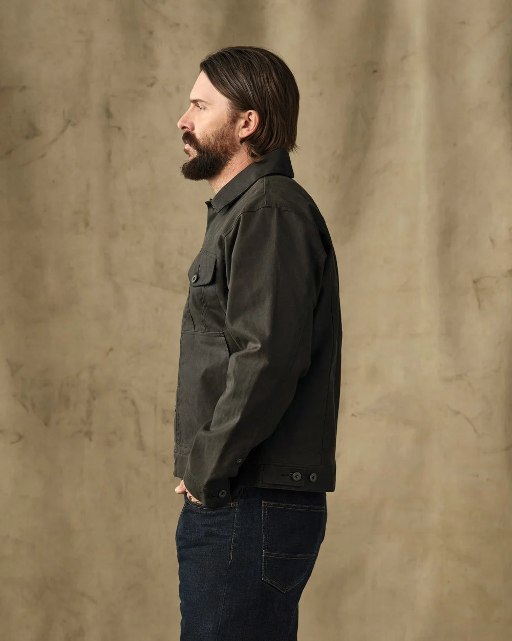 Tin Cloth Short Lined Cruiser Jacket - Beluga