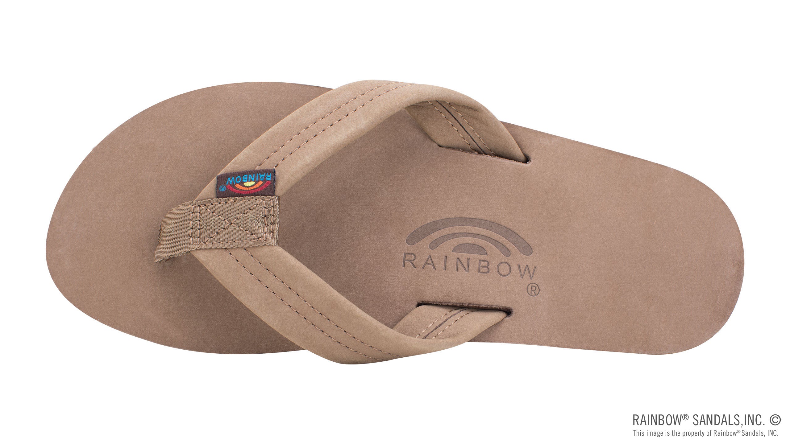 Single Layer Premier Leather with Arch Support 1" Strap - Dark Brown