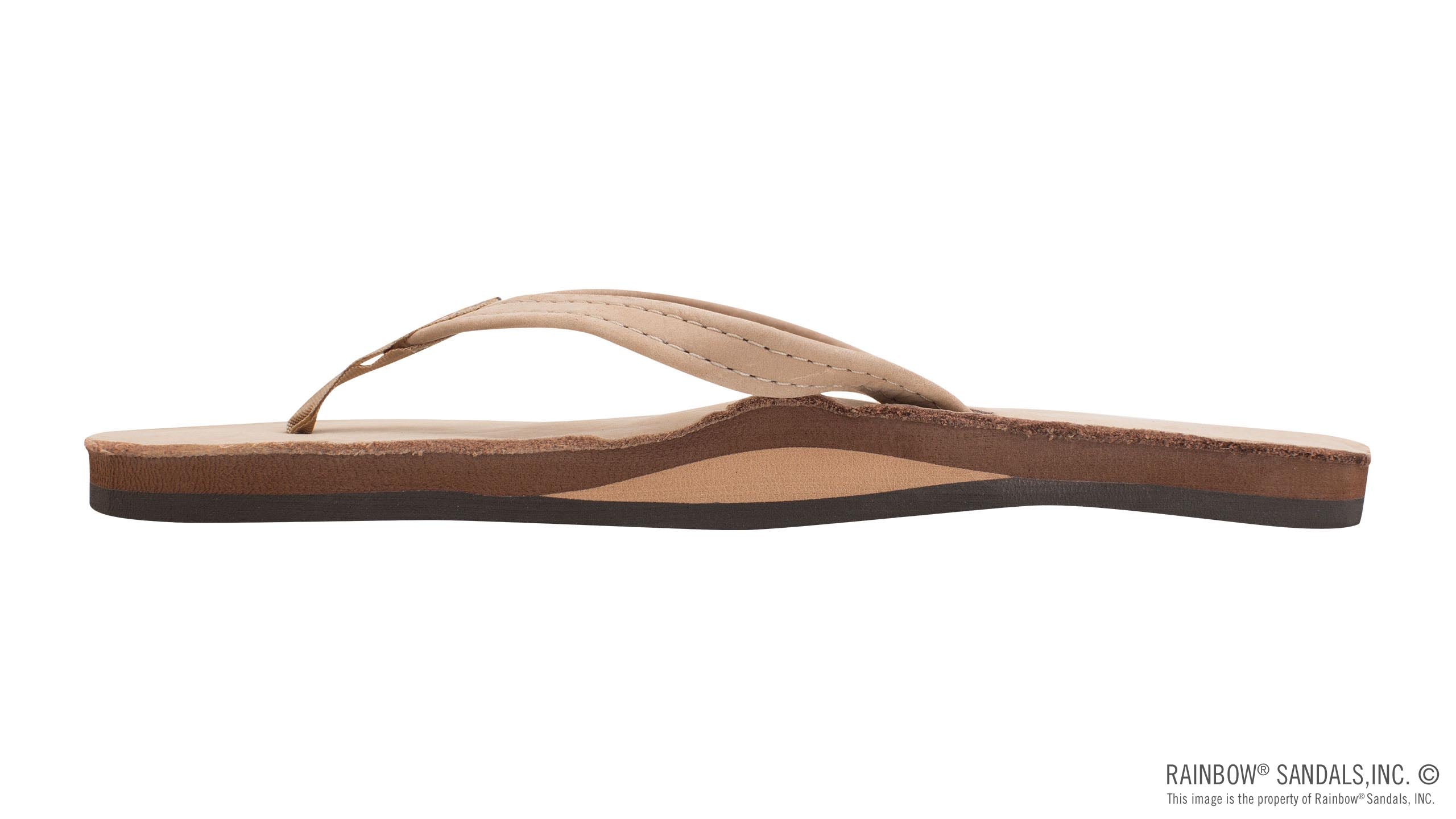 Single Layer Premier Leather with Arch Support and a 1/2" Narrow Strap - Sierra Brown