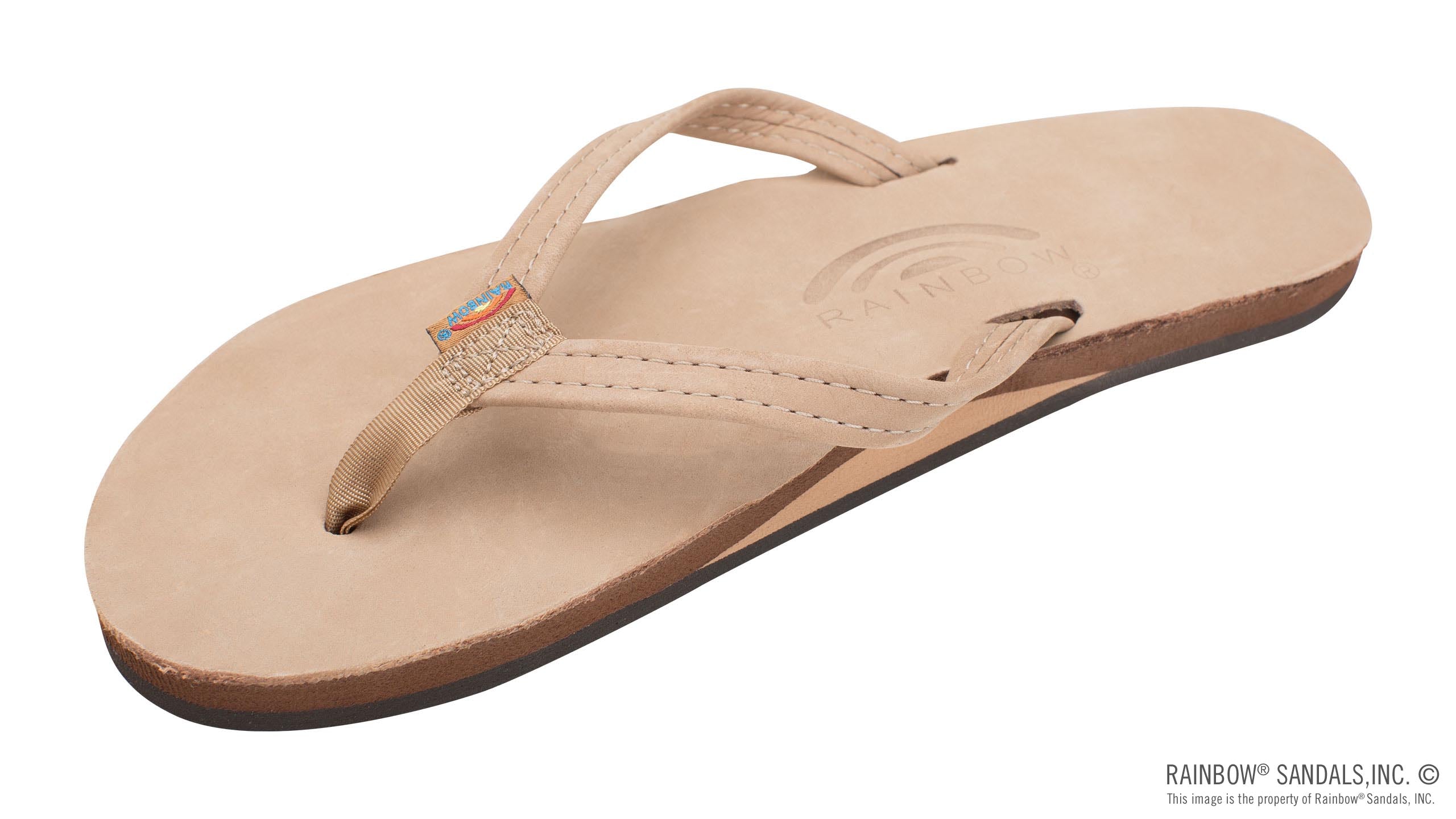 Single Layer Premier Leather with Arch Support and a 1/2" Narrow Strap - Sierra Brown