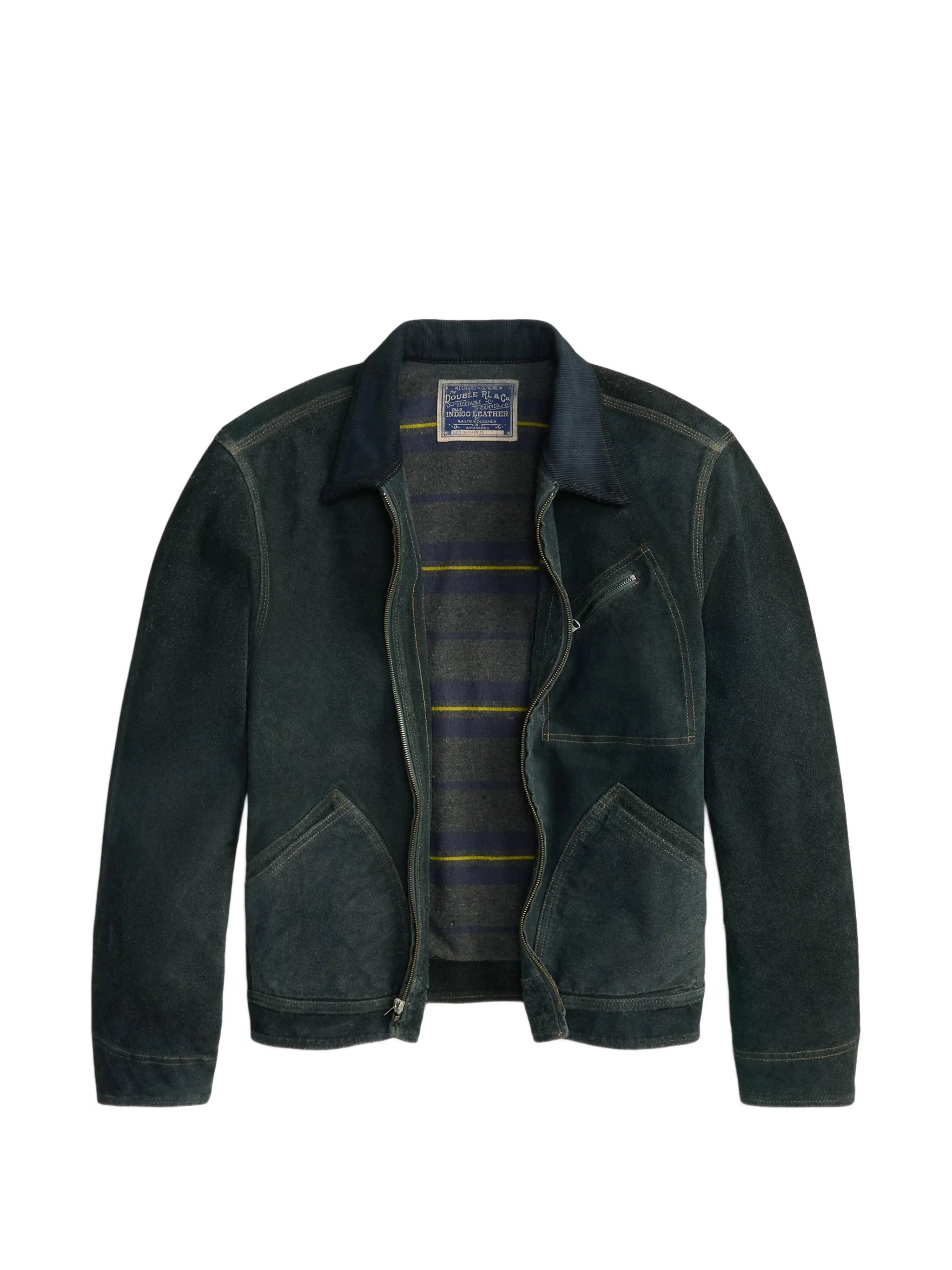 RRL Indigo Roughout Suede Jacket