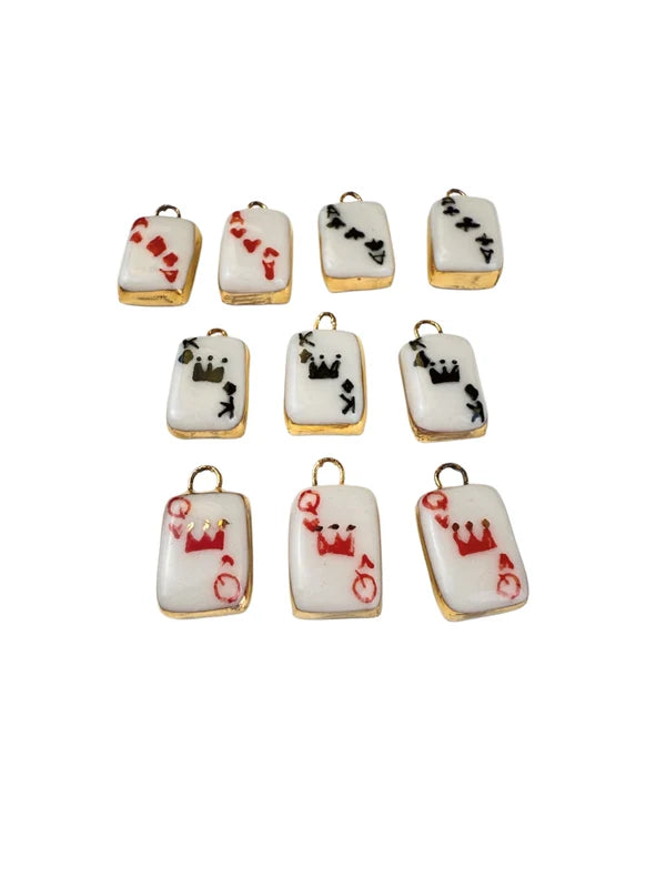 Playing Card Charm - Red Queen of Hearts
