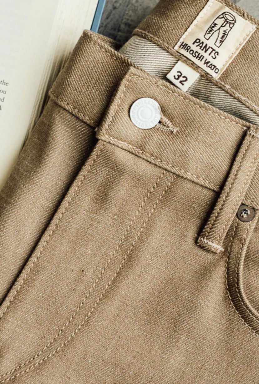 The Hammer Straight - Army Beige Raw 14oz Selvedge