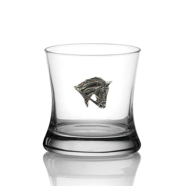 Menagerie Horse Head Modern Rocks Glass/Tumbler