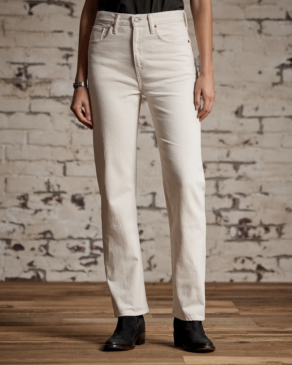 RRL Straight Leg Fit Seeded Natural Jean