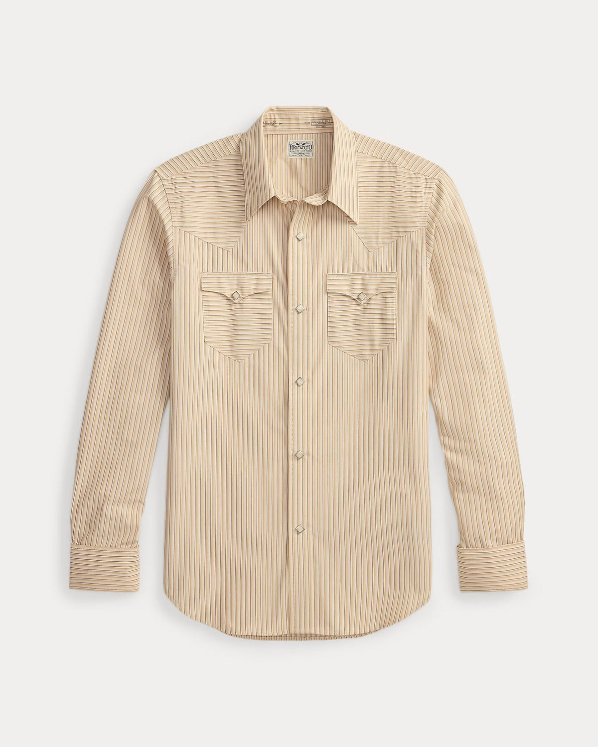 RRL Slim Fit Striped Western Shirt