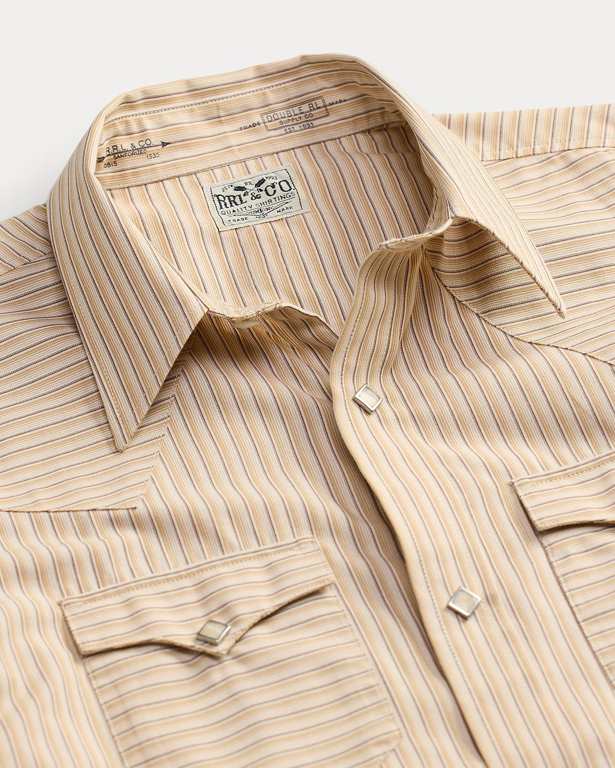 RRL Slim Fit Striped Western Shirt
