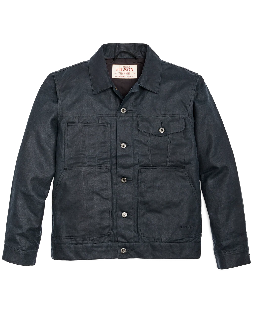 Tin Cloth Short Lined Cruiser Jacket - Service Blue