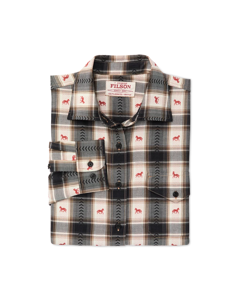 Women's Ranch Shirt - Cream Print