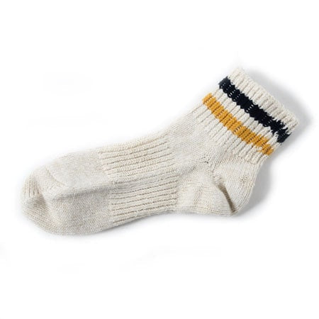 UES Sneaker Socks-White/Navy/Yellow