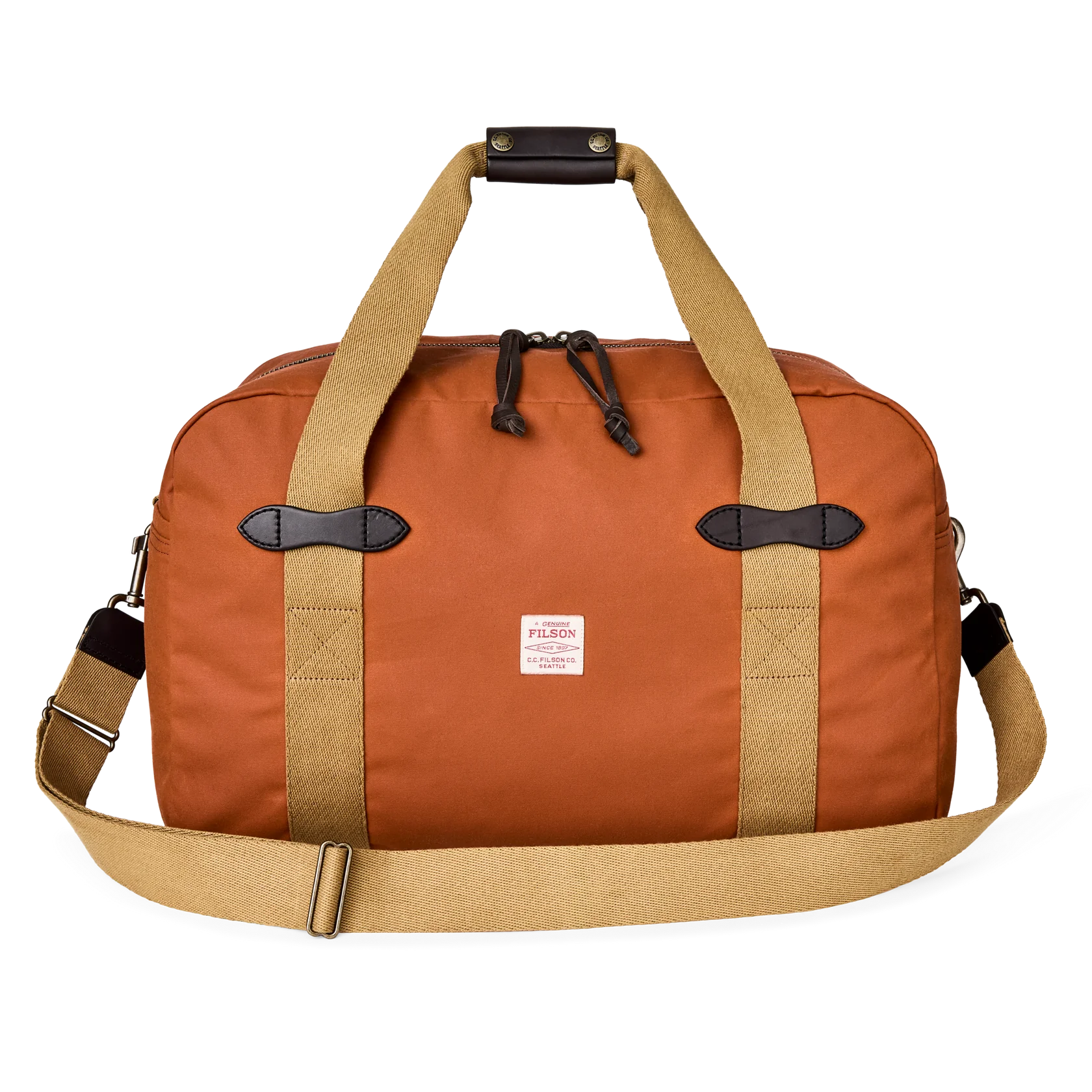 MEDIUM TIN CLOTH DUFFLE BAG - RUST
