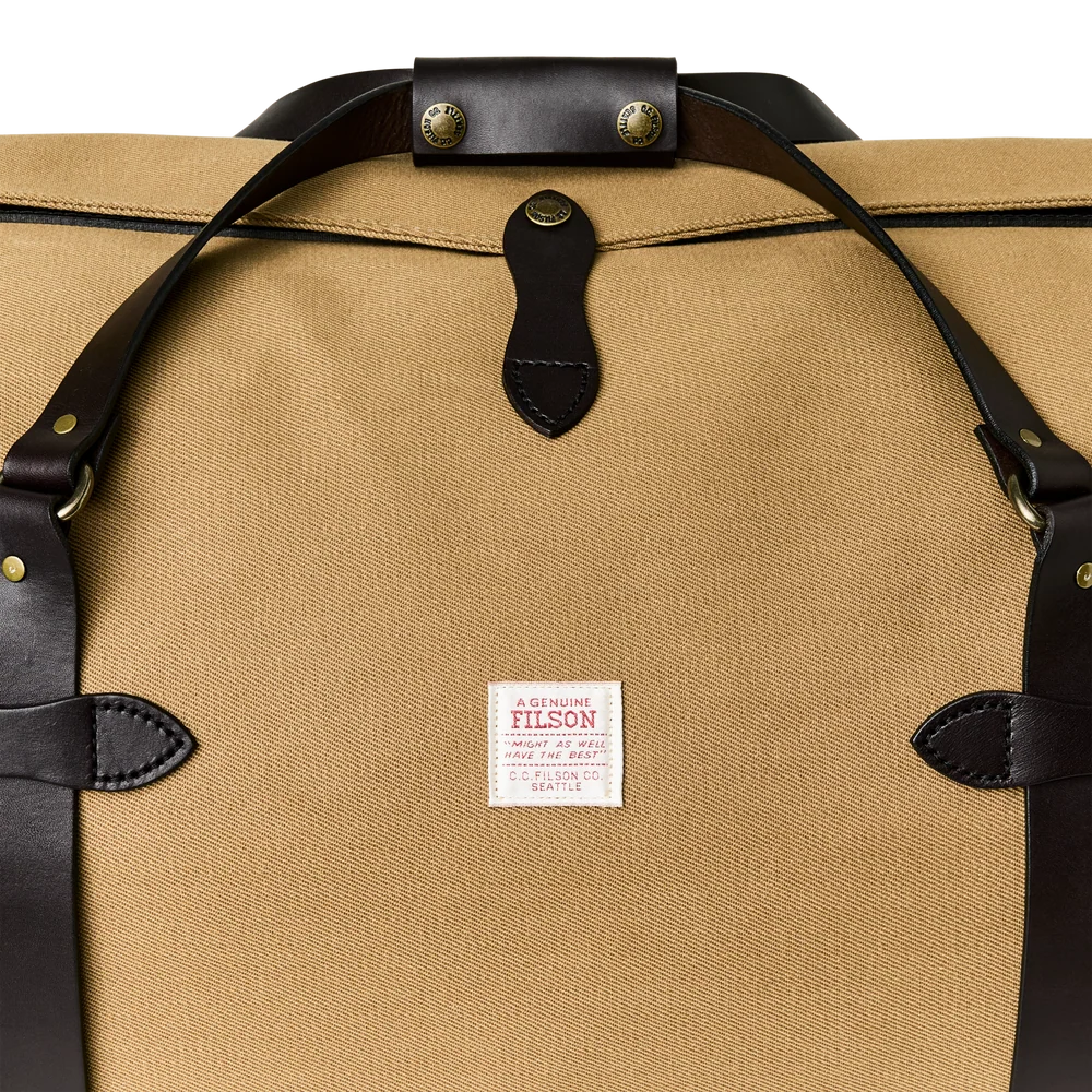 LARGE RUGGED TWILL DUFFLE - Tan