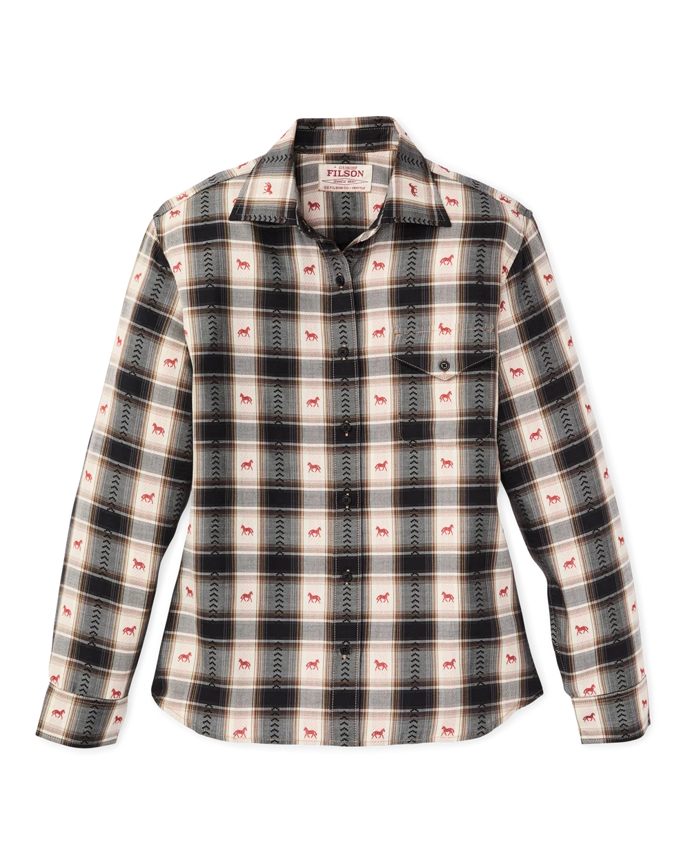 Women's Ranch Shirt - Cream Print