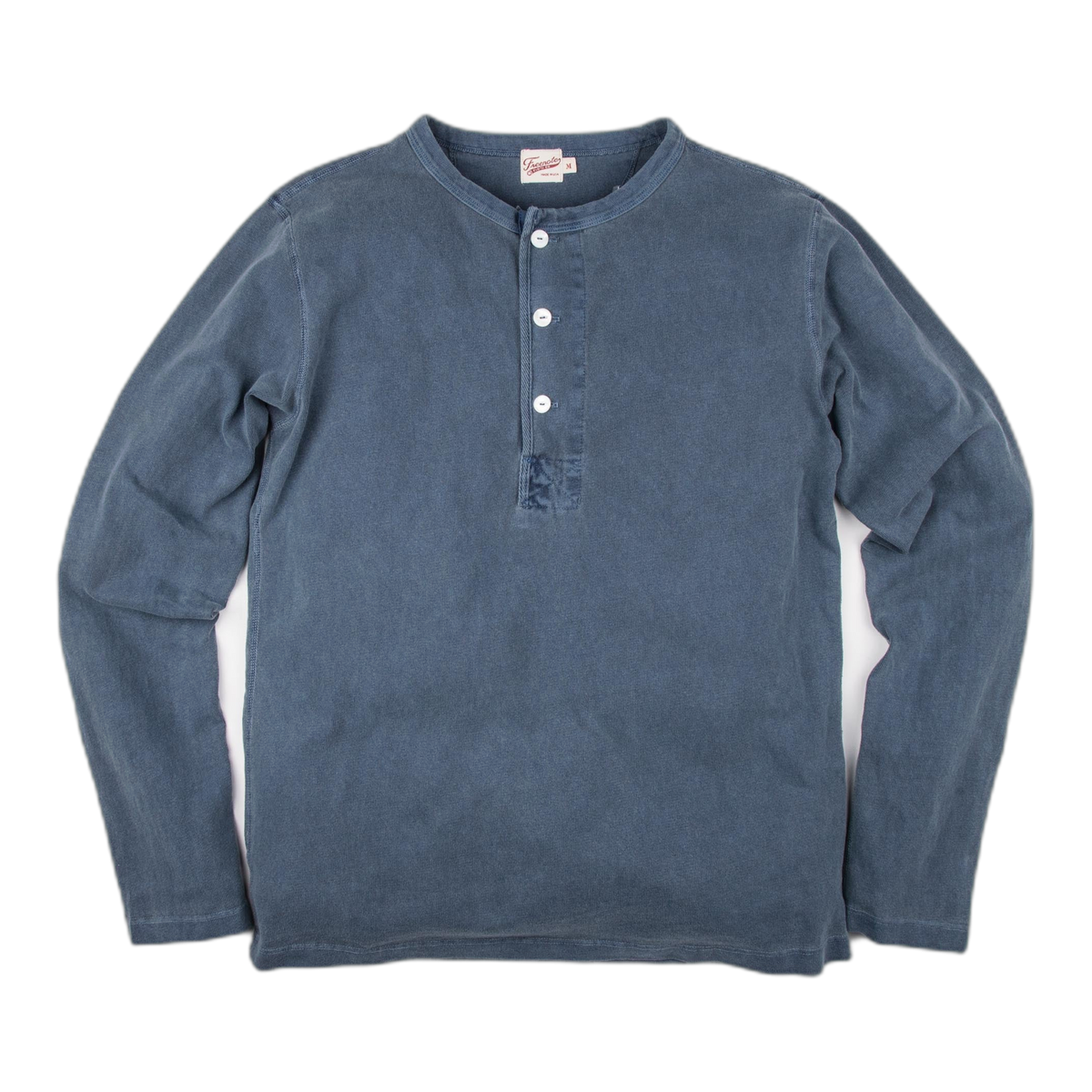 Freenote 13 Ounce Henley L/S Faded Blue