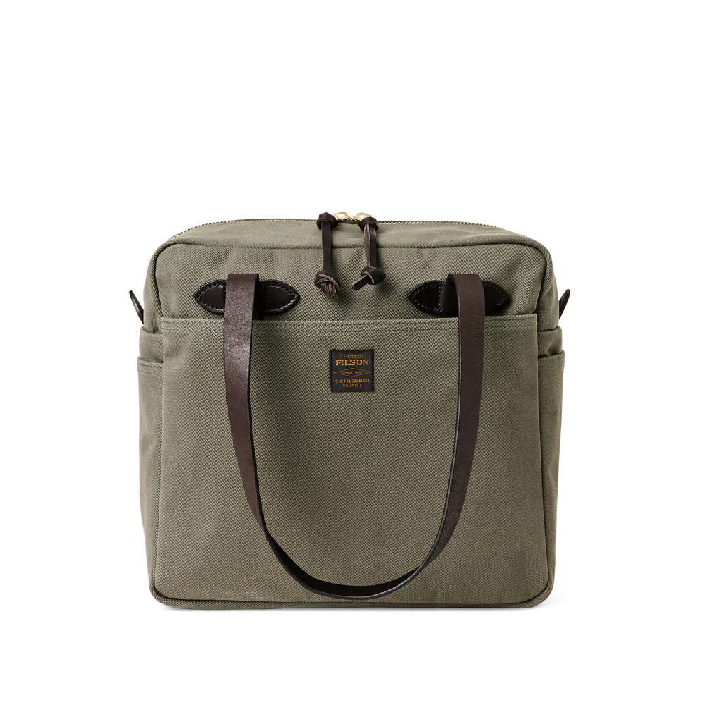 Rugged Twill Zipper Tote Bag - Otter Green