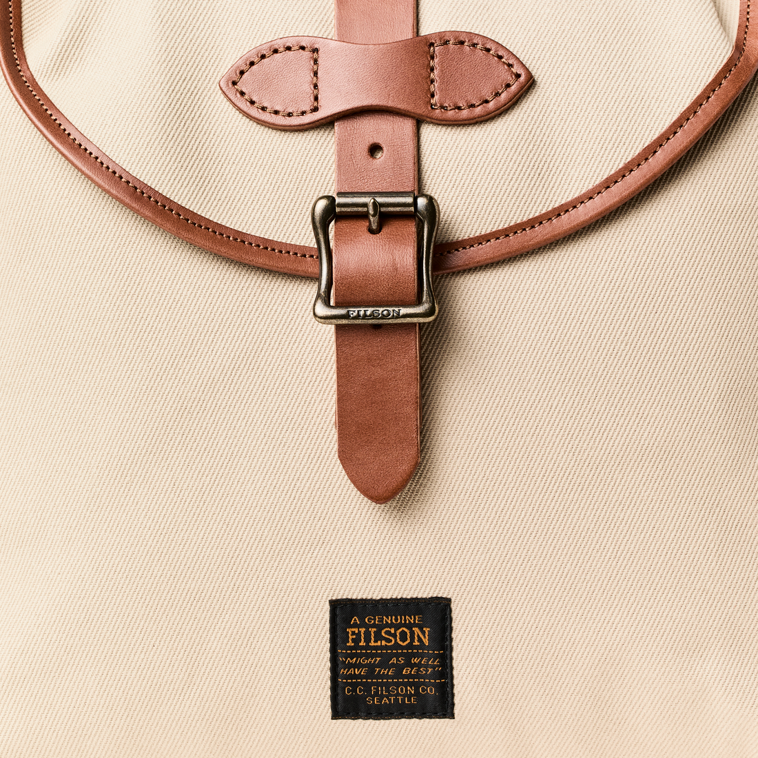 Rugged Twill Drawstring Backpack - Feather Gray