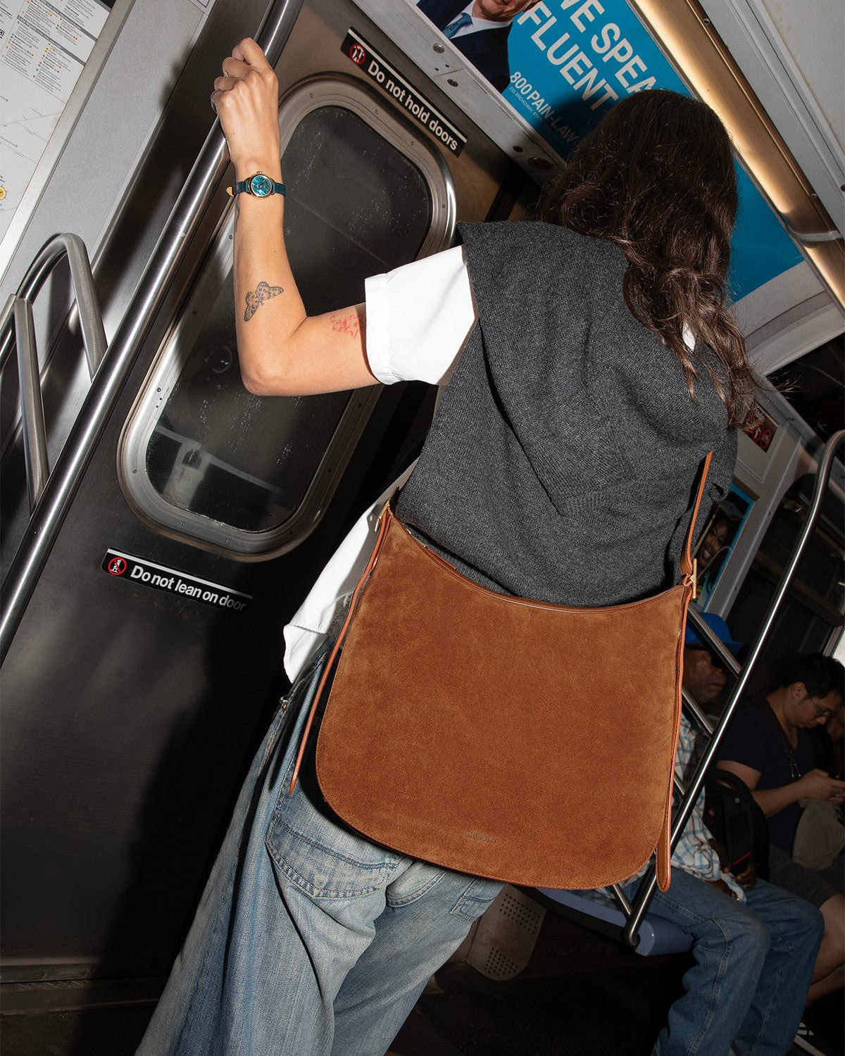 Medium Bixby Crossbody - Tan Suede