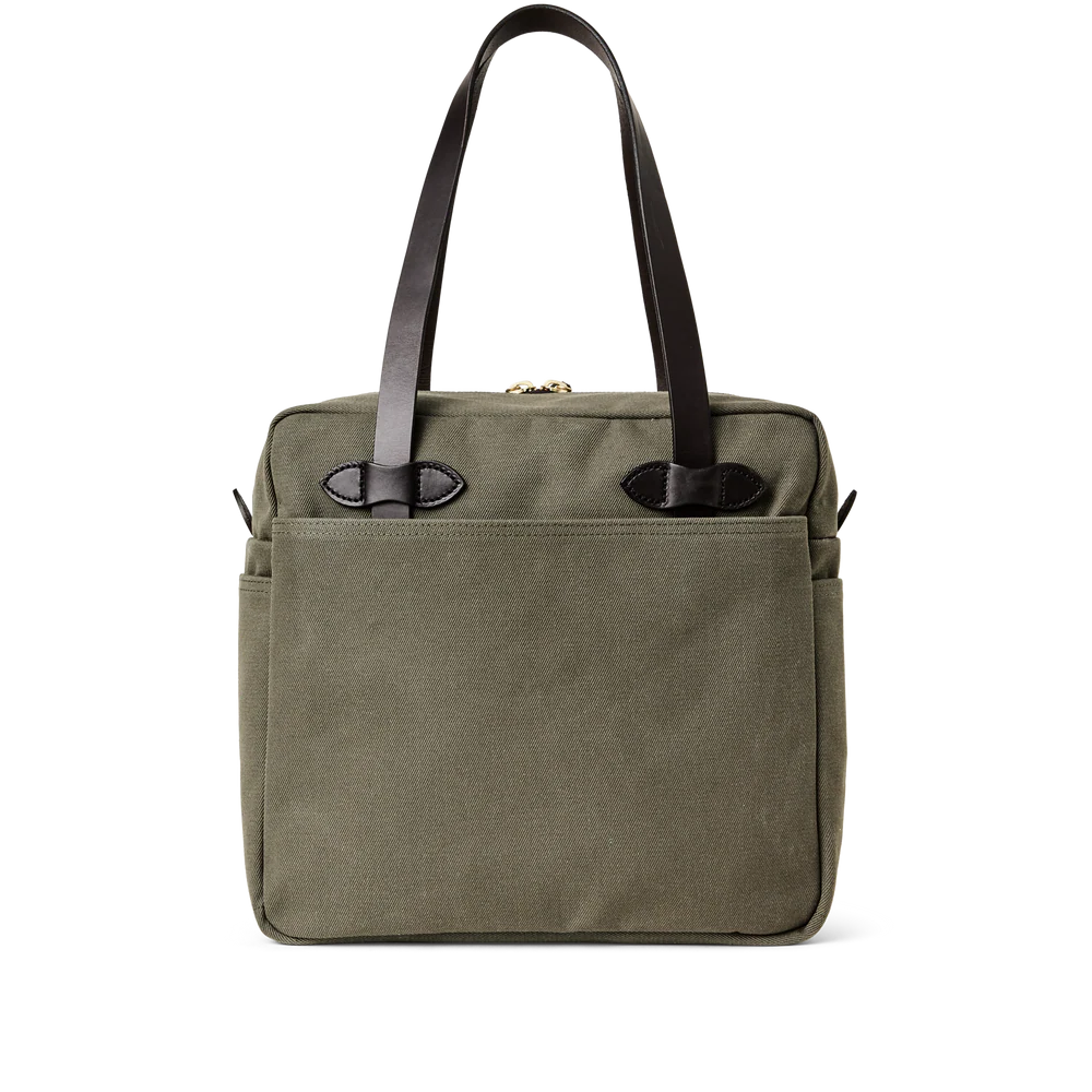 Rugged Twill Zipper Tote Bag - Otter Green