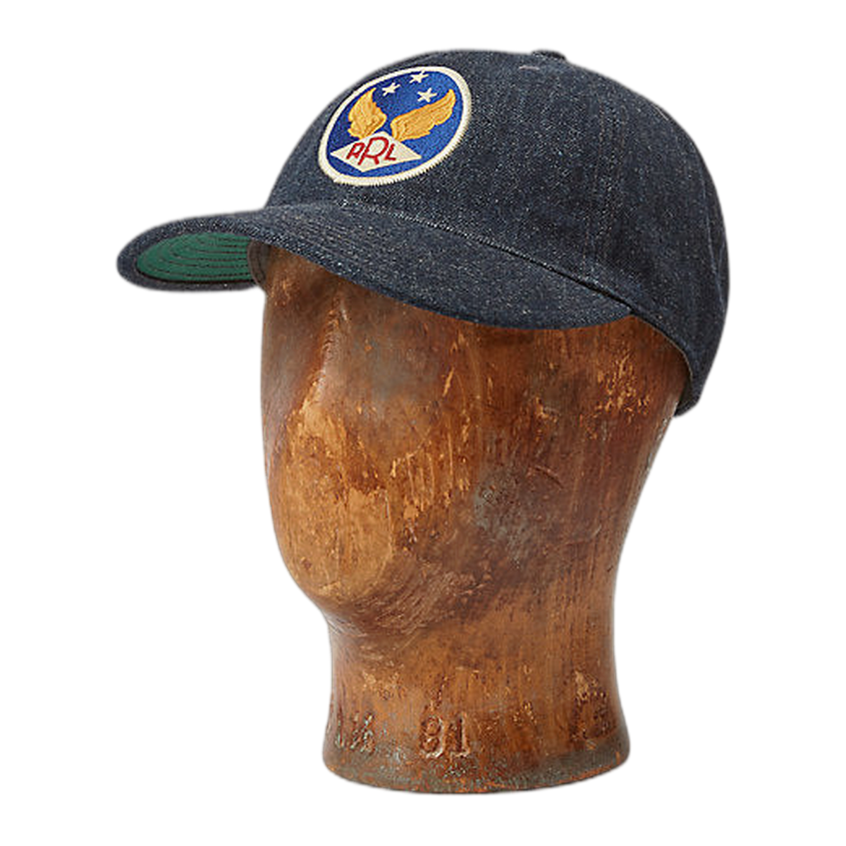 RRL Winged-Logo Denim Ball Cap